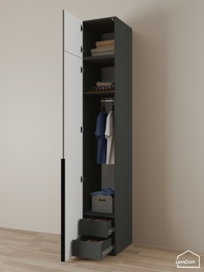 Шкаф с антресолью Linnea MHR-1A-3 2450х400х510 (Графит-М 11.1.25) в Челябинске - cheliabinsk.ok-mebel.com | фото 5