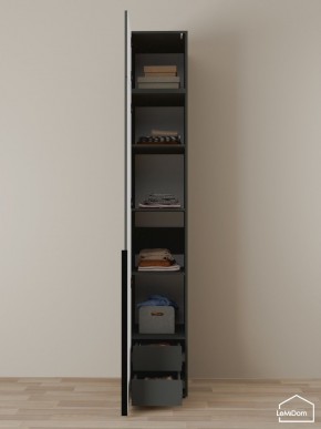 Шкаф с антресолью Linnea MHR-1A-4 2450х400х510 (Графит-М 11.1.25) в Челябинске - cheliabinsk.ok-mebel.com | фото 4