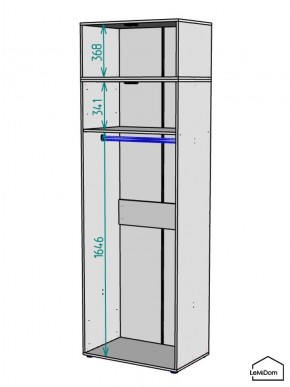Шкаф с антресолью Linnea MHR-2A-1 2450х800х510 (ДВ-М 11.1.25) в Челябинске - cheliabinsk.ok-mebel.com | фото 3