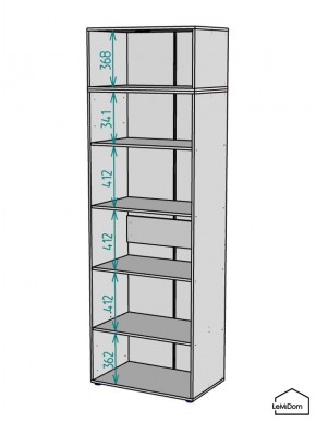 Шкаф с антресолью Linnea MHR-2A-2 2450х800х510 (ДВ-М 11.1.25) в Челябинске - cheliabinsk.ok-mebel.com | фото 3