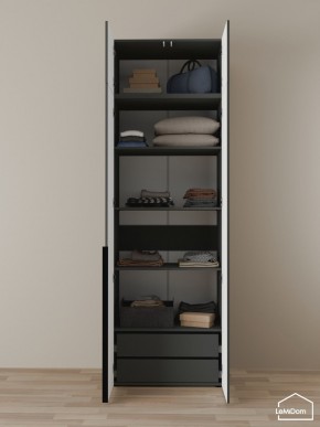 Шкаф с антресолью Linnea MHR-2A-3 2450х800х510 (Графит-М 11.1.25) в Челябинске - cheliabinsk.ok-mebel.com | фото 5
