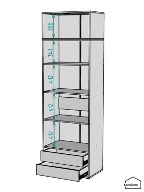 Шкаф с антресолью Linnea MHR-2A-4 2450х800х510 (ДВ-М 11.1.25) в Челябинске - cheliabinsk.ok-mebel.com | фото 3