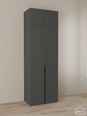 Шкаф с антресолью Linnea MHR-2A-4 2450х800х510 (Графит-М 11.1.25) в Челябинске - cheliabinsk.ok-mebel.com | фото