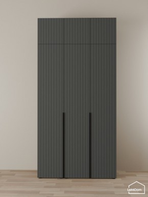 Шкаф с антресолью Linnea MHR-3A-1 2450х1200х510 (Графит-М 11.1.25) в Челябинске - cheliabinsk.ok-mebel.com | фото
