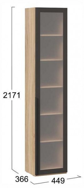 Шкаф-витрина Порто СМ-393.07.213 в Челябинске - cheliabinsk.ok-mebel.com | фото 4