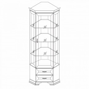 Шкаф-витрина угловой Сиена в Челябинске - cheliabinsk.ok-mebel.com | фото 4