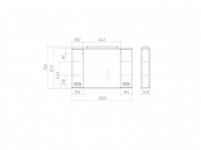 Шкаф-зеркало Cube 100 Эл. Домино (DC5013HZ) в Челябинске - cheliabinsk.ok-mebel.com | фото 2