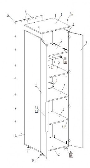 Спальный гарнитур "Лео" (модульный) в Челябинске - cheliabinsk.ok-mebel.com | фото 10