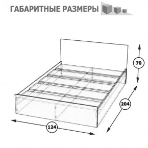 Стандарт Кровать 1200, цвет венге, ШхГхВ 123,5х203,5х70 см., сп.м. 1200х2000 мм., без матраса, основание есть в Челябинске - cheliabinsk.ok-mebel.com | фото 5