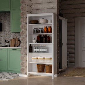 Стеллаж 00 Кантри, массив сосны, цвет белый в Челябинске - cheliabinsk.ok-mebel.com | фото 4