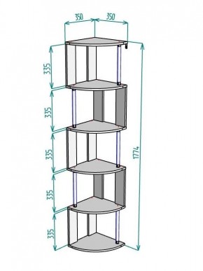 Стеллаж Maria S113-MA (Леда) в Челябинске - cheliabinsk.ok-mebel.com | фото 2