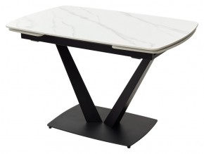 Стол ALATRI 120 MATT WHITE MARBLE SOLID CERAMIC / BLACK, ®DISAUR в Челябинске - cheliabinsk.ok-mebel.com | фото 7