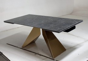 Стол ALES 180 BLACK GRAVE SOLID CERAMIC, керамика / бронзовый, ®DISAUR в Челябинске - cheliabinsk.ok-mebel.com | фото 4