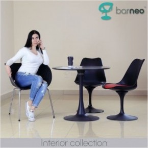 Стол Barneo T-3 Tulip style (RAL9017 черный, D90) в Челябинске - cheliabinsk.ok-mebel.com | фото 2