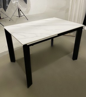 Стол CORNER 120 MATT WHITE MARBLE SOLID CERAMIC / BLACK, ®DISAUR в Челябинске - cheliabinsk.ok-mebel.com | фото 2