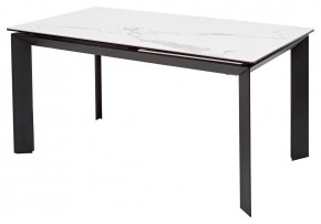 Стол CREMONA 140 HIGH GLOSS STATUARIO Белый мрамор глянцевый, керамика/ черный каркас, ®DISAUR в Челябинске - cheliabinsk.ok-mebel.com | фото 7