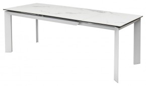 Стол CREMONA 140 MATTE STATUARIO Белый мрамор матовый, керамика/ белый каркас, ®DISAUR в Челябинске - cheliabinsk.ok-mebel.com | фото 4