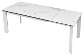 Стол CREMONA 140 MATTE STATUARIO Белый мрамор матовый, керамика/ белый каркас, ®DISAUR в Челябинске - cheliabinsk.ok-mebel.com | фото 5