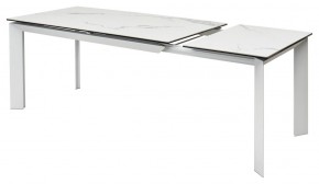 Стол CREMONA 140 MATTE STATUARIO Белый мрамор матовый, керамика/ белый каркас, ®DISAUR в Челябинске - cheliabinsk.ok-mebel.com | фото 6