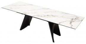 Стол IVAR 180 MARBLES KL-188 Контрастный мрамор, итальянская керамика, ®DISAUR в Челябинске - cheliabinsk.ok-mebel.com | фото 5