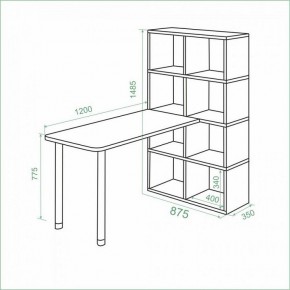 Стол компьютерный Bartolo в Челябинске - cheliabinsk.ok-mebel.com | фото 3