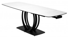Стол MATERA 160 MARBLES KL-99 Белый мрамор матовый, итальянская керамика/ черный каркас, ®DISAUR в Челябинске - cheliabinsk.ok-mebel.com | фото 8
