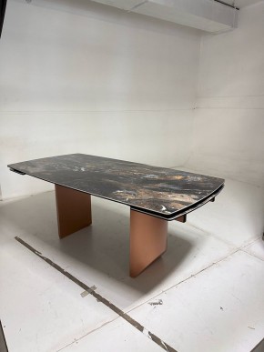 Стол ПУАНТО 200 TITANIUM LAWA NERO, керамика / МЕДЬ каркас М-City в Челябинске - cheliabinsk.ok-mebel.com | фото 4