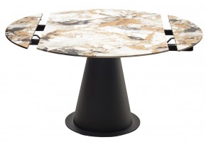 Стол TERAMO 135 GLOSS GRAND JADE SOLID CERAMIC, керамика, поворотн.механизм / Черный каркас, ®DISAUR в Челябинске - cheliabinsk.ok-mebel.com | фото 14