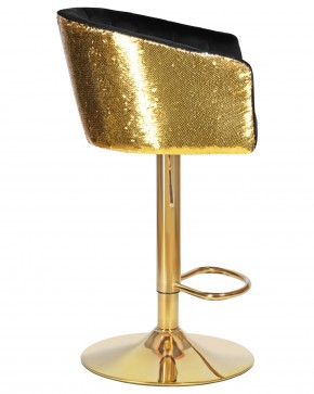 Стул барный DOBRIN DARCY GOLD SHINY, черный велюр с золотыми пайетками в Челябинске - cheliabinsk.ok-mebel.com | фото 3