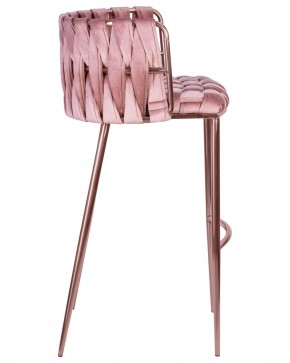 Стул барный DOBRIN EMMA ROSE GOLD, розовый велюр (VF-10) в Челябинске - cheliabinsk.ok-mebel.com | фото 3