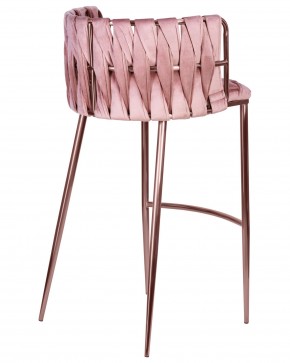 Стул барный DOBRIN EMMA ROSE GOLD, розовый велюр (VF-10) в Челябинске - cheliabinsk.ok-mebel.com | фото 4
