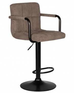 Стул барный DOBRIN KRUGER ARM BLACK, какао вельвет (LAR-E2041-05) в Челябинске - cheliabinsk.ok-mebel.com | фото 2