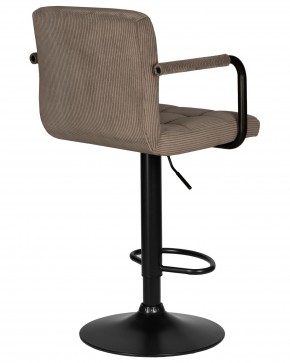 Стул барный DOBRIN KRUGER ARM BLACK, какао вельвет (LAR-E2041-05) в Челябинске - cheliabinsk.ok-mebel.com | фото 4