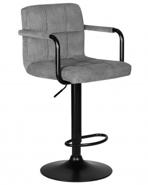Стул барный DOBRIN KRUGER ARM BLACK, серый вельвет (LAR-E2041-25) в Челябинске - cheliabinsk.ok-mebel.com | фото 2