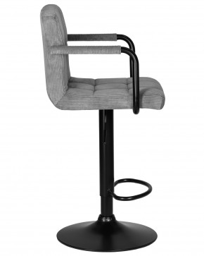 Стул барный DOBRIN KRUGER ARM BLACK, серый вельвет (LAR-E2041-25) в Челябинске - cheliabinsk.ok-mebel.com | фото 3