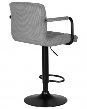 Стул барный DOBRIN KRUGER ARM BLACK, серый вельвет (LAR-E2041-25) в Челябинске - cheliabinsk.ok-mebel.com | фото 4