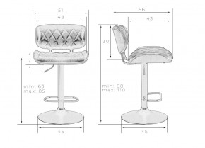 Стул барный DOBRIN MORGAN, цвет черный глянец PU ABD 002 в Челябинске - cheliabinsk.ok-mebel.com | фото 11