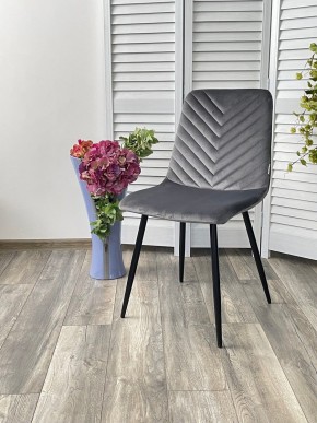 Стул DUKE BLUVEL-14 GREY, велюр / черный каркас М-City в Челябинске - cheliabinsk.ok-mebel.com | фото 4