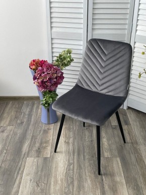 Стул DUKE BLUVEL-14 GREY, велюр / черный каркас М-City в Челябинске - cheliabinsk.ok-mebel.com | фото 5