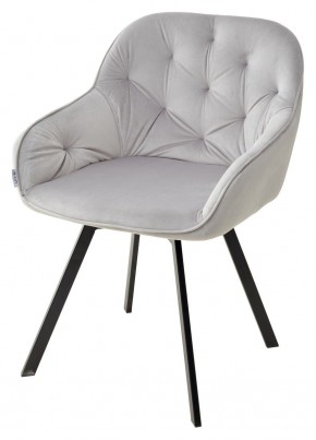 Стул GALE 360 град. поворот. BLUVEL-03 LIGHT GREY, велюр/ черный каркас, М-City в Челябинске - cheliabinsk.ok-mebel.com | фото