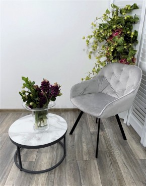 Стул GALE 360 град. поворот. BLUVEL-03 LIGHT GREY, велюр/ черный каркас, М-City в Челябинске - cheliabinsk.ok-mebel.com | фото 6