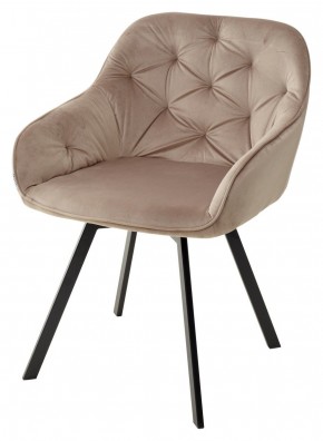 Стул GALE 360 град. поворот. BLUVEL-40 BEIGE, велюр/ черный каркас, М-City в Челябинске - cheliabinsk.ok-mebel.com | фото
