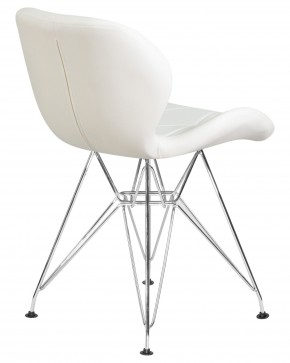 Стул обеденный DOBRIN BUTTERFLY CHROME, ножки хром, цвет белый в Челябинске - cheliabinsk.ok-mebel.com | фото 4