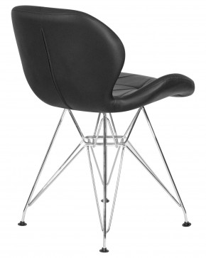 Стул обеденный DOBRIN BUTTERFLY CHROME, ножки хром, цвет чёрный в Челябинске - cheliabinsk.ok-mebel.com | фото 4