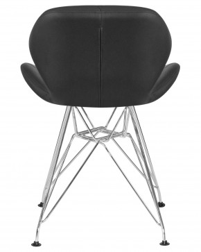 Стул обеденный DOBRIN BUTTERFLY CHROME, ножки хром, цвет чёрный в Челябинске - cheliabinsk.ok-mebel.com | фото 5