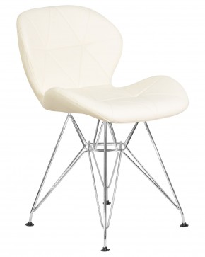 Стул обеденный DOBRIN BUTTERFLY CHROME, ножки хром, цвет кремовый в Челябинске - cheliabinsk.ok-mebel.com | фото 2