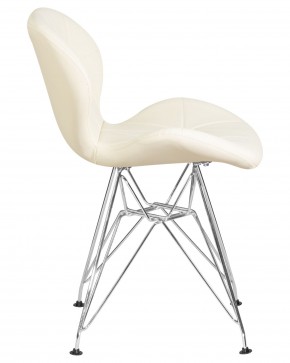 Стул обеденный DOBRIN BUTTERFLY CHROME, ножки хром, цвет кремовый в Челябинске - cheliabinsk.ok-mebel.com | фото 3