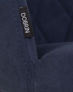 Стул обеденный DOBRIN ROBY, ЭМАЛЬ ЧЕРНЫЙ МУАР велюр Catania Dark Blue в Челябинске - cheliabinsk.ok-mebel.com | фото 9