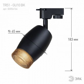 Светильник на штанге Эра  TR51 - GU10 BK в Челябинске - cheliabinsk.ok-mebel.com | фото 4