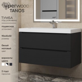 Тумба под раковину Uperwood Tanos 90 см, подвесная, черная матовая в Челябинске - cheliabinsk.ok-mebel.com | фото 3